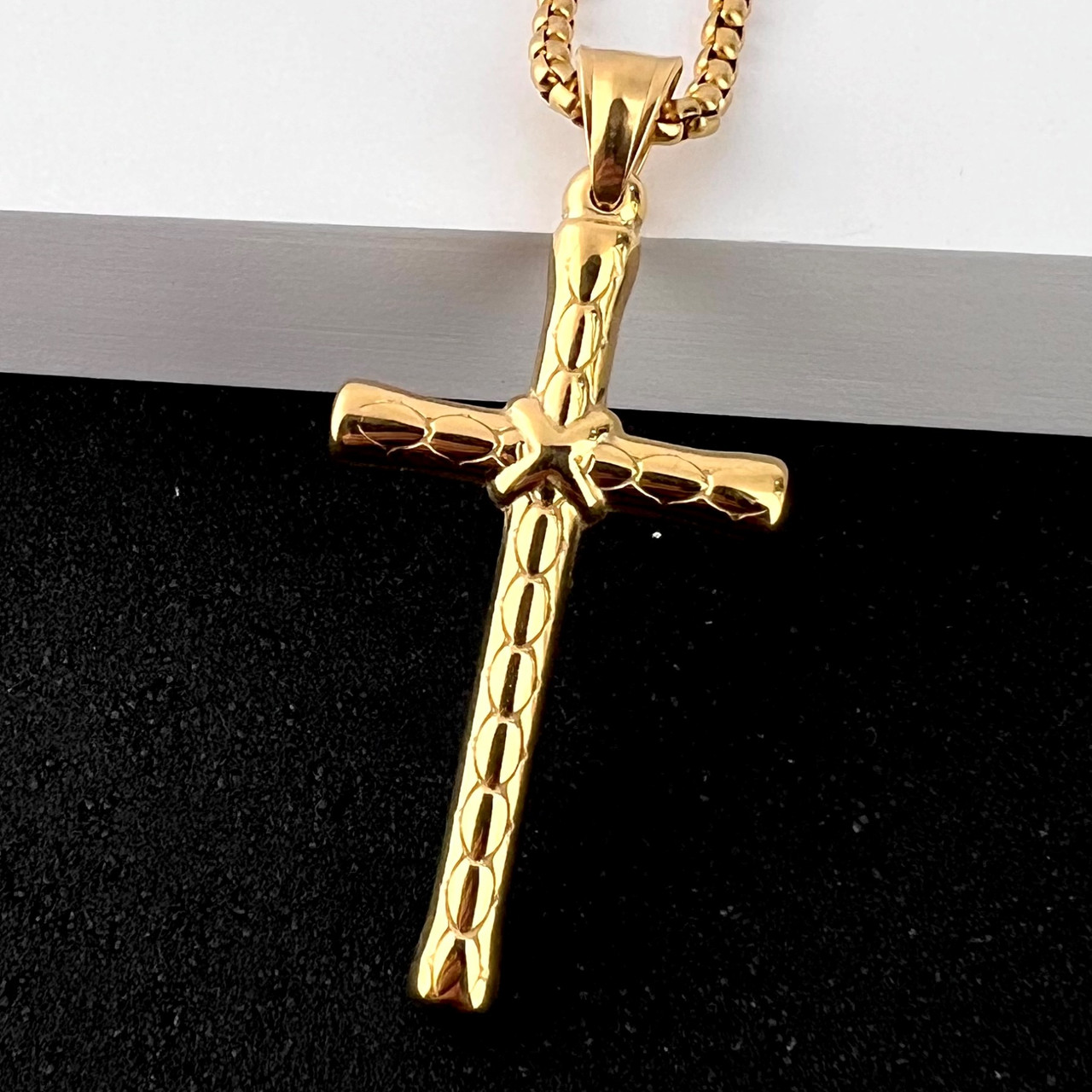 Хрестик з нержавіючої медичної сталі, фото 1