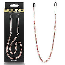 Регульовані затискачі для сосків Bound Nipple Clamps DC3 Rose Gold