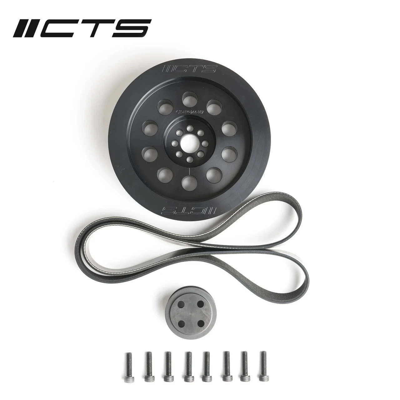 Комплект шкивів компресору та коленвала CTS Turbo Audi 3.0T (на болтах CREC, 187mm), фото 1