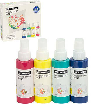 Аерозольна фарба для тканини Basic Colors Набір 4 кольори по 100 мл