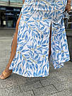 Сукня літня БАТАЛ довга СУПЕР СОФТ ПЕЛЮСТКИ р.48-58 БЛАКИТНИЙ BARVY 067, фото 5