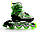 Блискучі ролики зелені з регульованим розміром Happy Light green, фото 3