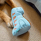 М'яка іграшка для собак Beco Pets Т-Рекс Блакитний M, фото 2