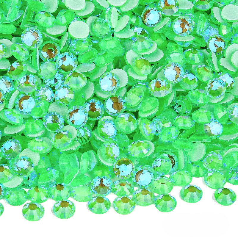 Стрази гарячої фіксації DMC флуоресцентні SS10 (2.8mm) 1440 шт. Салатовий АВ, фото 1
