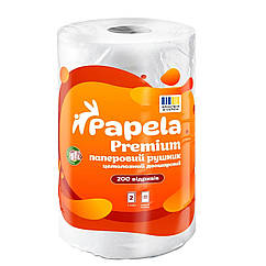 Паперові рушники Papela Premium 200 аркушів двошарові