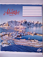Зошит 24 аркушів клітинка картонна обкладинка червоні поля офсет Бріск в асортименті TB24KLE
