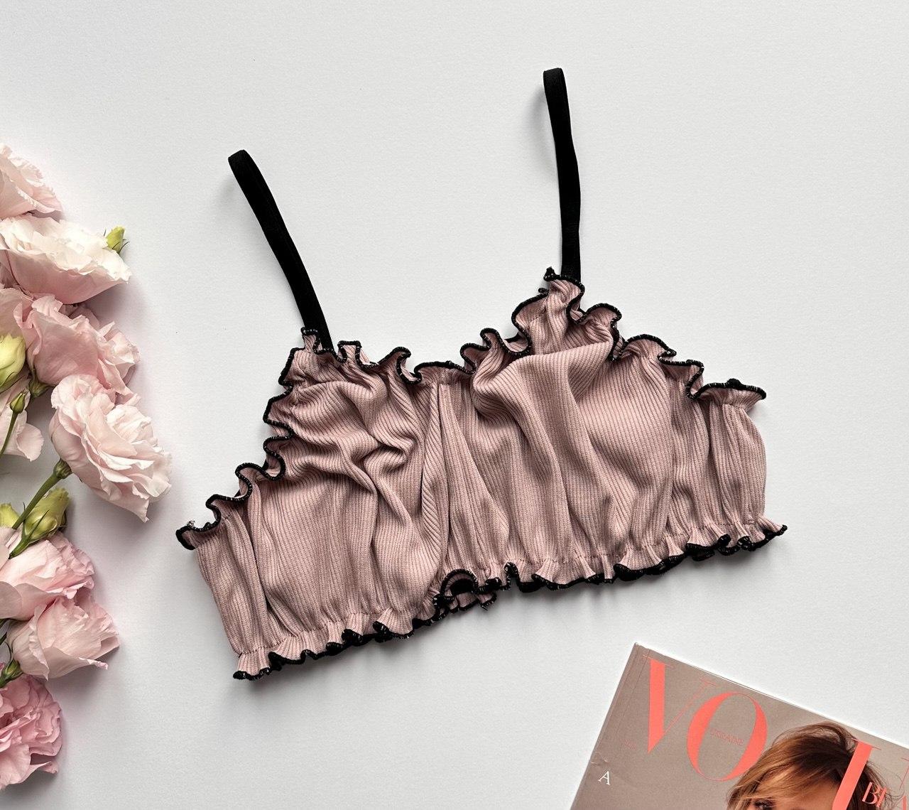 Жіночий бавовняний топ у рубчик