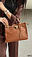 Сумка трендова, коричнева, фото 4