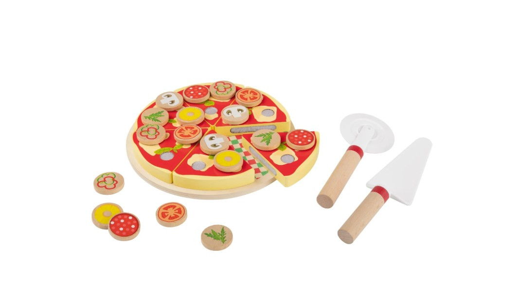 🍓Дитячий дерев’яний набір піца Playtive 27 предметів — дерев’яна розвиваюча іграшка для дітей, фото 1