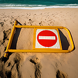 Б/В Жовті міні турнікети до магазину без стійки 48х24 см, Хвіртка для магазину, Прапорці для магазину, фото 4