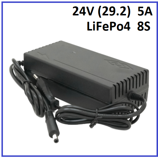 Зарядний пристрій Voltronic для LiFePo4 24V (29.2) 8S до 5A штекер 5.5х2.5, фото 1