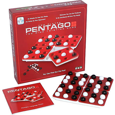Настільна гра Пентаго Pentago. Настільна гра для двох гравців. Гра типу Хрестики-нуліки, фото 1