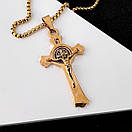 Хрестик з нержавіючої медичної сталі з розп'яттям, фото 2