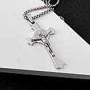 Хрестик з нержавіючої медичної сталі з розп'яттям, фото 2