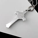 Хрестик з нержавіючої медичної сталі з розп'яттям, фото 5