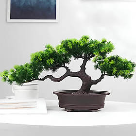 Штучна композиція Бонсай RESTEQ — декоративне дерево в горщику для інтер'єру, 20х40 см