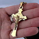 Хрестик з нержавіючої медичної сталі з розп'яттям, фото 4