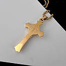 Хрестик з нержавіючої медичної сталі з розп'яттям, фото 5