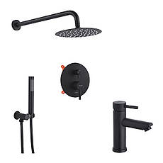 Набір 2 в 1 душова система Kroner Edelstahl Klassisch-SCH082 + змішувач Edelstahl Klassisch-SCH010