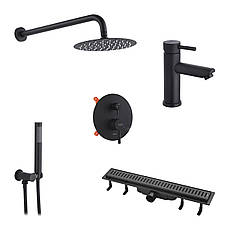 Набор 3 в 1 душова система прихованого монтажу Kroner Edelstahl Klassisch-SCH082 + змішувач Edelstahl