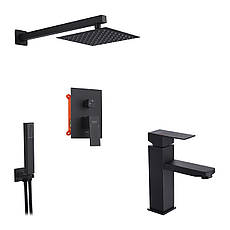 Набор 2 в 1 душова система Kroner Edelstahl Kubus-SCH082+ змішувач Edelstahl Kubus-SCH010