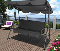 Стильна САДОВА ГОЙДАЛКА RELAX 3-х місна з якісних матеріалів витримує до 240 кг з подушками в ПОДАРУНОК для максимального комфорту