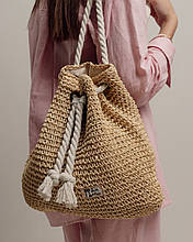 Сумка-рюкзак Sumwin світло-бежевий соломка