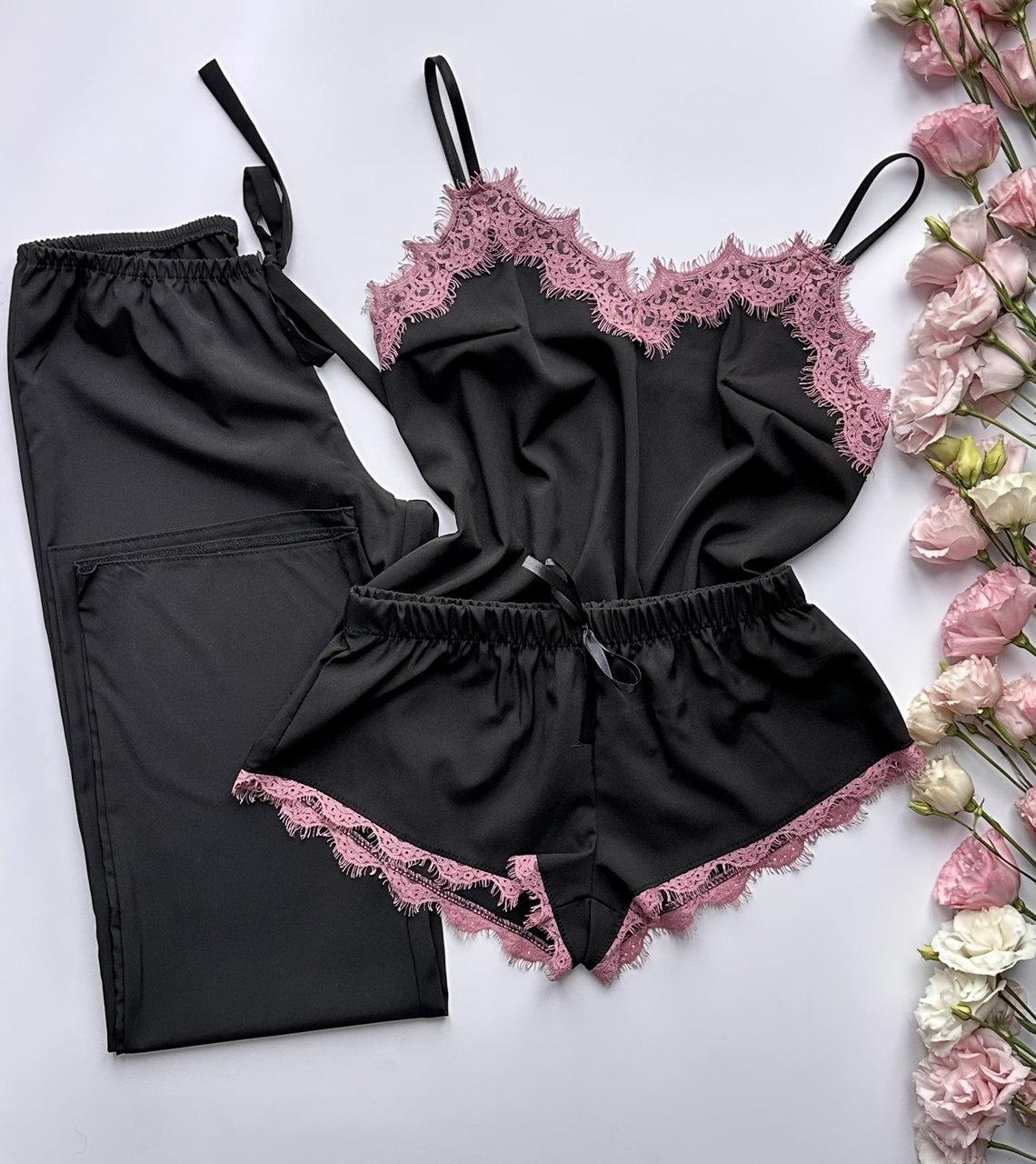 Жіноча піжама-трійка, комплект для дому.