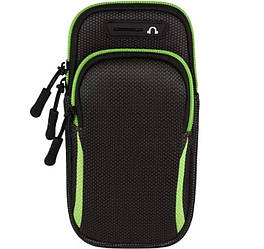 Чохол на руку Primo Sport універсальний спортивний для телефона до 6.5" - Black/Green