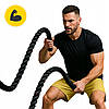 Канат тренувальний 4FIZJO Battle Rope 9 м для кросфіту 4FJ0361 Poland, фото 7
