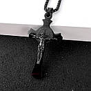 Хрестик з нержавіючої медичної сталі з розп'яттям, фото 2