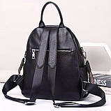 Стильний жіночий рюкзак шкіряний міський з ременцем 3551, фото 5