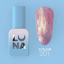 Гель-лак LunaMoon №201 "Рожевий з блискітками" 8 мл. - для манікюру та педикюру