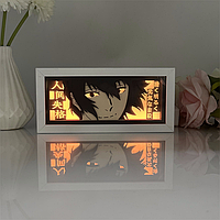 Світильник нічник 3D Великий з бродячих псів Дазай Осаму Bungou Stray Dogs Osamu Dazai 20 см