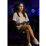 Комп'ютерне крісло із тканини Extreme VORTEX чорно-графітовий, фото 9