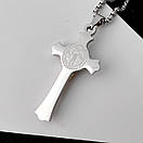 Хрестик з нержавіючої медичної сталі з розп'яттям, фото 5