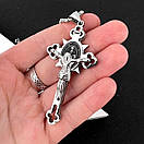 Хрестик з нержавіючої медичної сталі з розп'яттям, фото 3