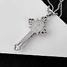 Хрестик з нержавіючої медичної сталі з розп'яттям, фото 4