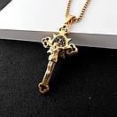 Хрестик з нержавіючої медичної сталі з розп'яттям, фото 3