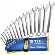 Набір ключів комбінованих гайкових S&R 15 шт 6-22 мм