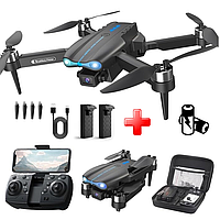 Квадрокоптер дрон із подвійною камерою E99 Max 2 Mini drone, БК мотори. до 150 м. 30 хв. (1+1 акумулятори)