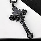 Хрестик з нержавіючої медичної сталі з розп'яттям, фото 2