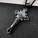 Хрестик з нержавіючої медичної сталі з розп'яттям, фото 4