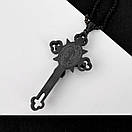 Хрестик з нержавіючої медичної сталі з розп'яттям, фото 5