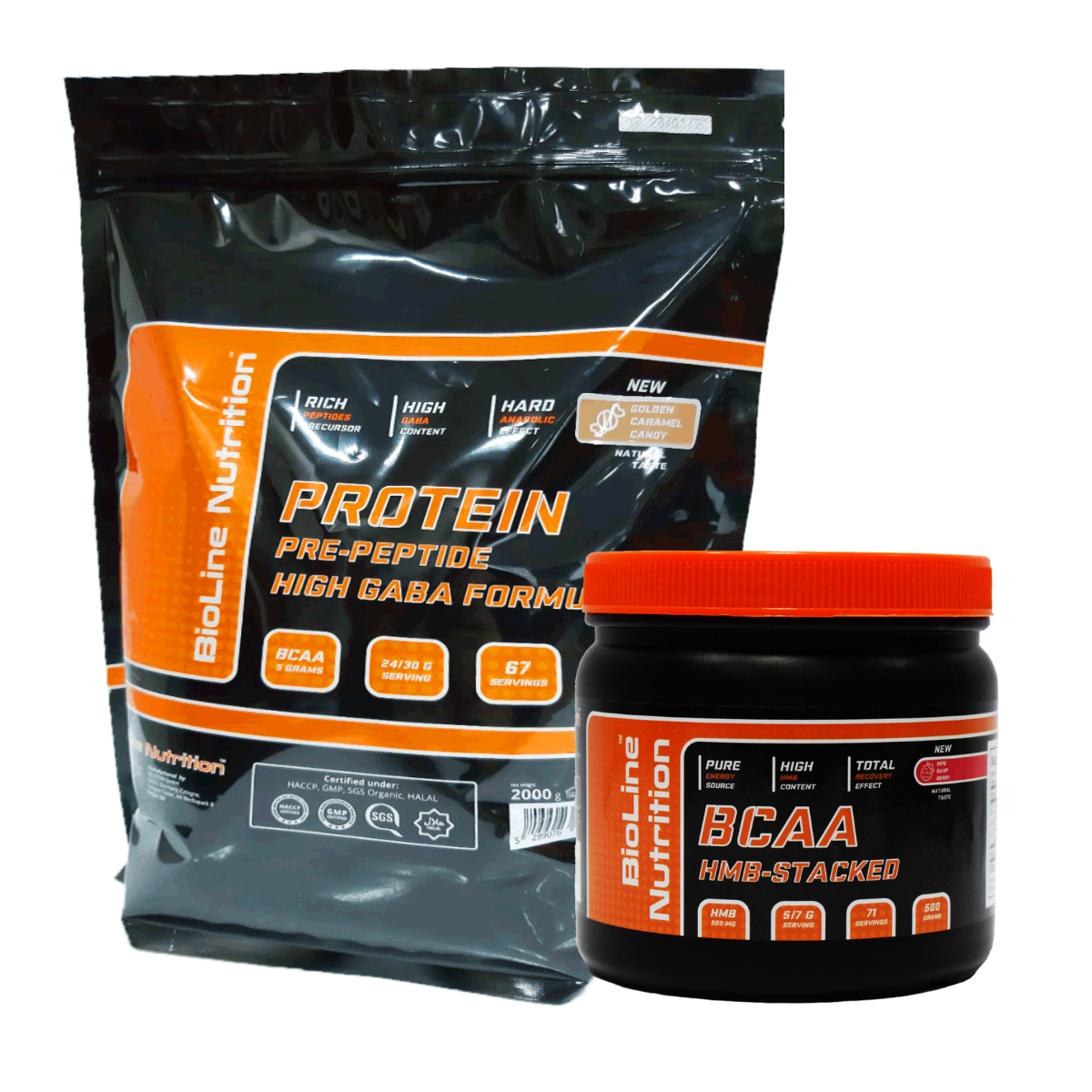 Протеїн Whey Protein Bioline Nutrition 2 кг Тірамісу, Амінокислоти BCAA HMB 2:1:1 0,5 кг Bioline nutrition, фото 1