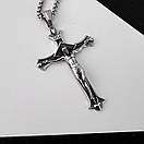 Хрестик з нержавіючої медичної сталі з розп'яттям, фото 2