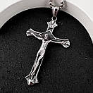 Хрестик з нержавіючої медичної сталі з розп'яттям, фото 4