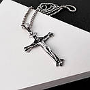 Хрестик з нержавіючої медичної сталі з розп'яттям, фото 5