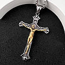 Хрестик з нержавіючої медичної сталі з розп'яттям, фото 4