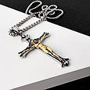 Хрестик з нержавіючої медичної сталі з розп'яттям, фото 5
